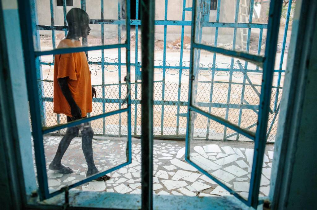 A patient walking in the Mental Health Unit in Hargeysa, Somaliland