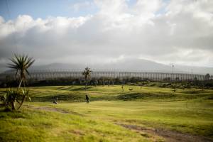 The border fence between Morocco and the Spanish enclave Melilla